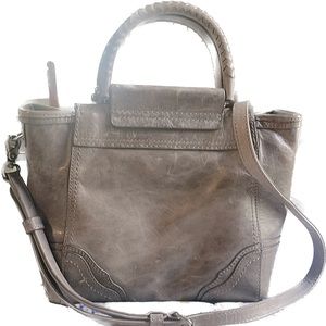 Frye✨with dust cover✨ Riviana Mini Tote in Ice gray leather handbag